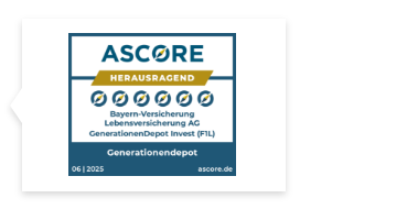 Unser GenerationenDepot Invest erhält vom Analysehaus ASCORE in der Kategorie Anlage und Vererbung die Höchstbewertung „herausragend