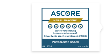 Siegel: PrivatRente WachstumGarant wurde von dem Analysehaus ASCORE erneut 
