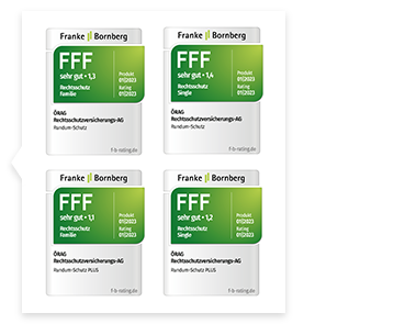 Siegel Franke-Bornberg - Tarif ÖRAG Rundum-Schutz und Rundum-Schutz PLUS (Familie/Single): FFF (SEHR GUT)