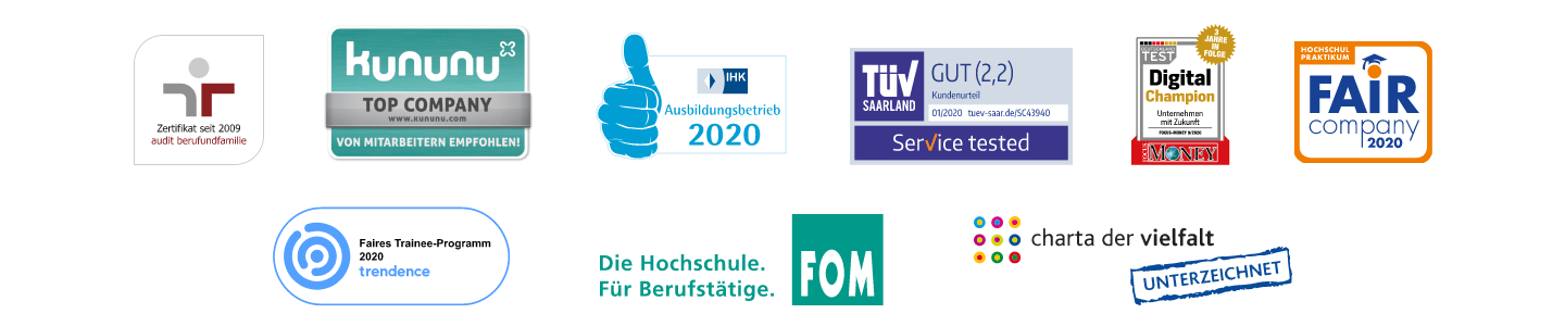 Siegel und Auszeichnungen Konzern Versicherungskammer Bayern