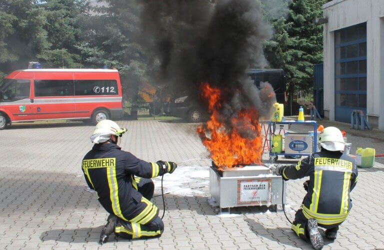 Ausrüstung von mobilen Schaumtrainern